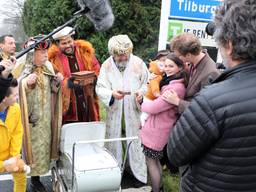 Opnames voor de Driekoningenfilm in Tilburg. (Foto: Kees Bekkers)