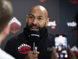 Roy Meyer bij een persconferentie van Boxing Influencers (foto: ANP, Jeroen Jumelet)