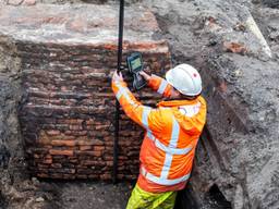 Bijzondere ontdekking: restanten gevonden van een middeleeuwse toren (foto: Gemeente Breda).