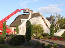 Het doek bedekte een deel van het huis (foto: Sander van Gils/SQ Vision).