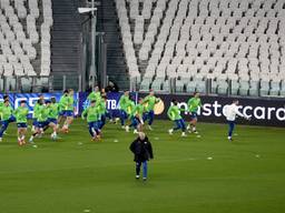 PSV traint in het stadion van Juventus (foto: ANP).