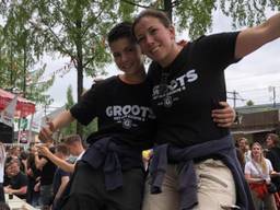 Joyce met haar oudste zoon bij 'Groots'.