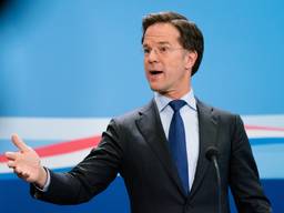 Mark Rutte tijdens een eerdere persconferentie (foto: ANP/Bart Maat).