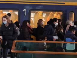 Naast zakelijke reizigers stappen hordes dagjesmensen in de trein naar Antwerpen. Foto: Jan Baanstra.