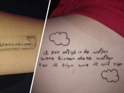 De bijzondere tattoos van Tamara en Mandy. 