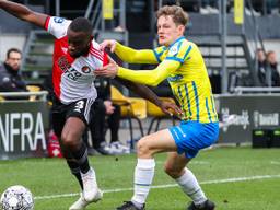 Luuk Wouters in actie tijdens RKC -Feyenoord (Foto: OrangePictures)