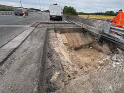 De A2 bij Boxtel-Noord wordt aangepakt (foto: X/Rijkswaterstaat Verkeersinformatie).