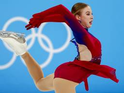 Lindsay van Zundert tijdens de vrije kür op de Olympische Spelen (foto: ANP).