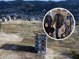 Antakya, een jaar na de aardbeving (Foto: ANP) en de familie van Mehmet (Foto: Mehmet Keles)