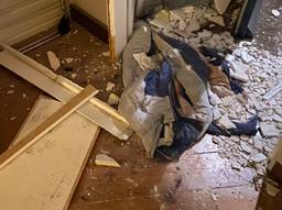 Het huis in Geldrop liep enorme schade op door de vuurwerkbom
