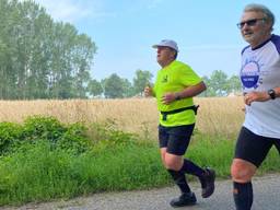 Frank Matthijssen (rechts) met hardloopvriend Theo