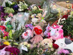 Tussen de bloemen liggen ook veel knuffels van kinderen uit de buurt (foto: Floortje Steigenga).