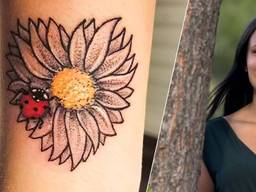 Lin en haar tattoo voor haar zusje (privéfoto).