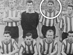 Horst Nussmbaum op 22 augustus 1965 met PSV in de Kuip.