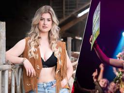 Tamika wisselde haar cowboylaarzen zaterdagavond in voor een nette jurk (foto: Bram van der Kloot en Boerendingen.nl).