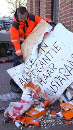 Day after protest