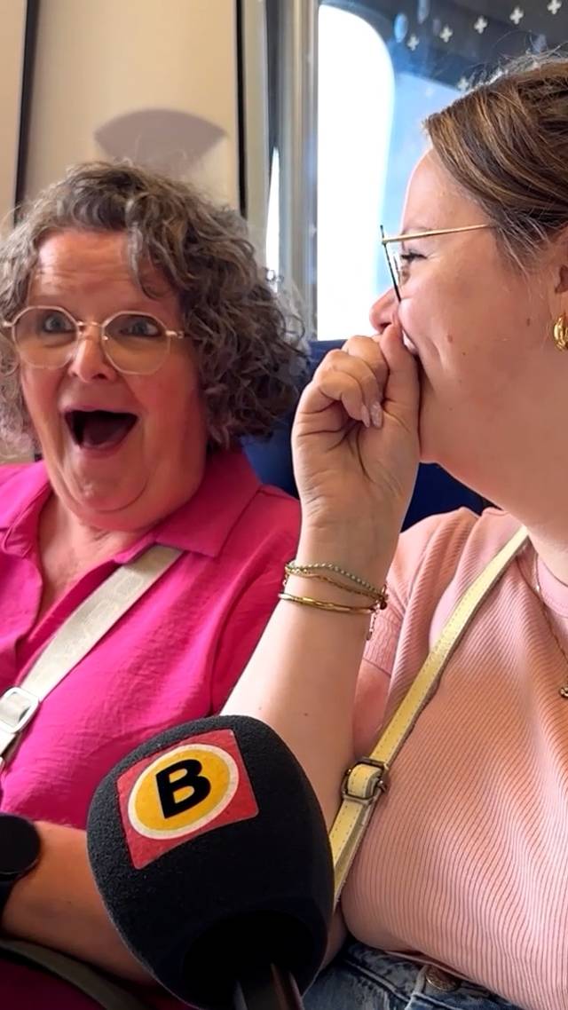 Blaren in de trein