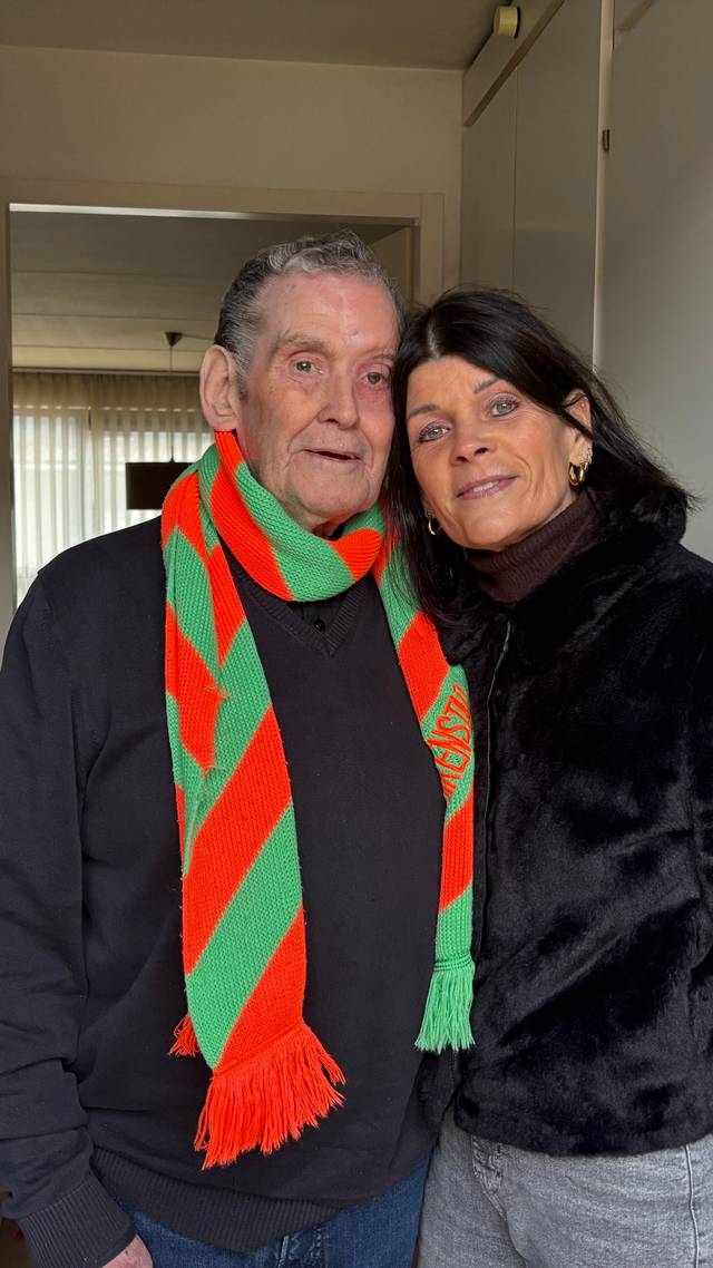 Bianca verrast vader