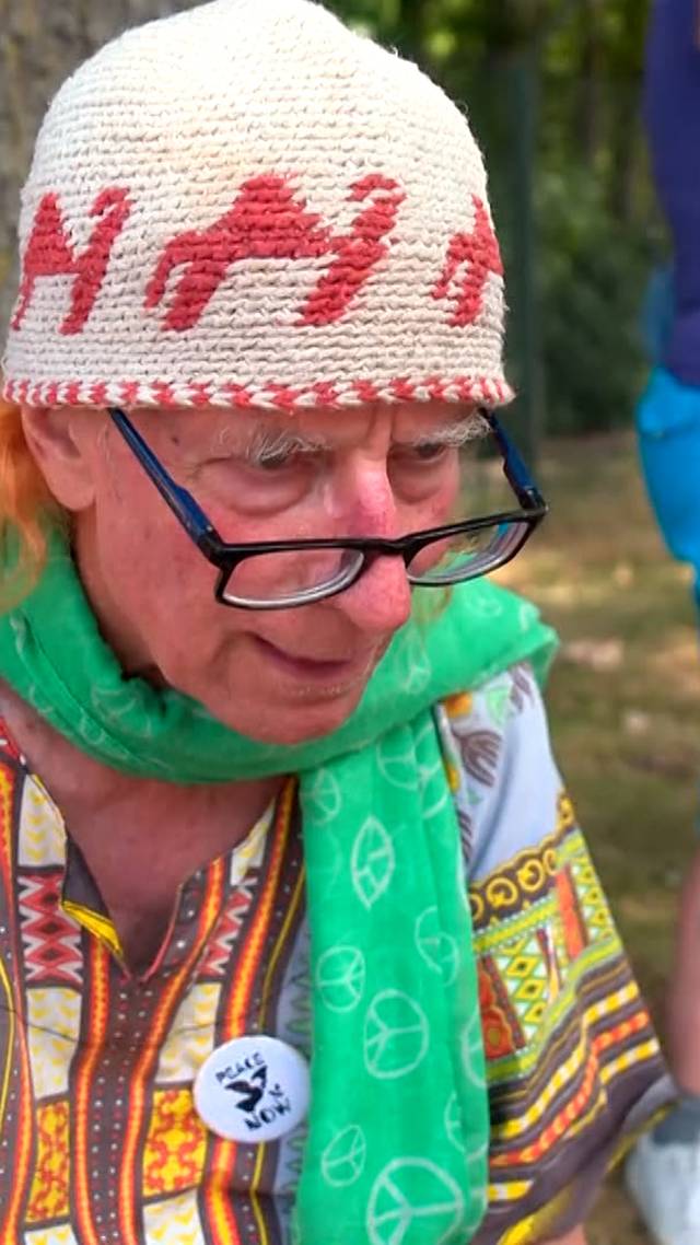 Protest bij vliegbasis