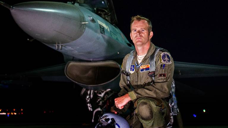 Joost Luijsterburg heeft de meeste vlieguren in een F16 (foto:  Sanjay Simha).