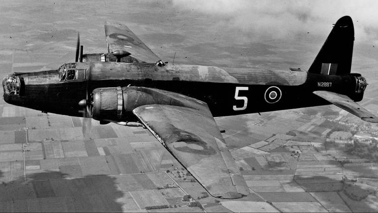 De Tsjechische militairen vlogen in een Vickers Wellington-bommenwerper (foto: Ministerie van Defensie).