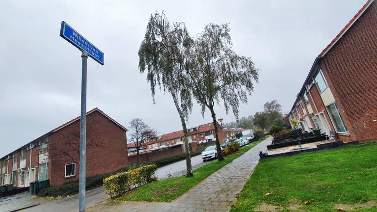 De Willem van Heesstraat waar de baby gewond raakte door vuurwerk. (foto: Collin Beijk)