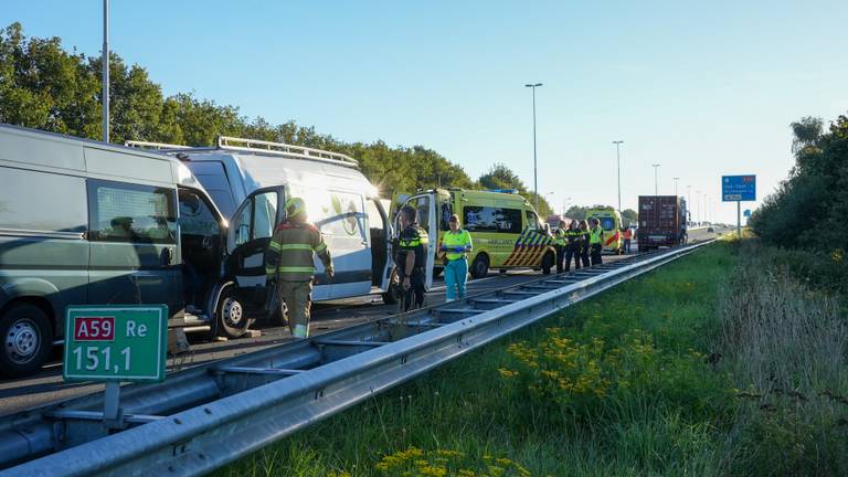 Accident sur l'A59 (photo : Gabor Heeres / SQ Vision).