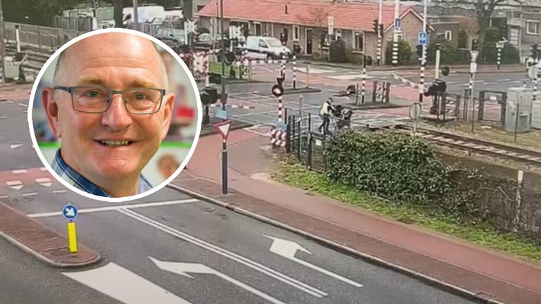 Jos redde jongen die met zijn fiets klem zat op spoorwegovergang