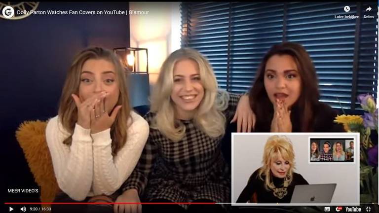 Dolly Parton reageert op de cover van Jolene door OG3NE (beeld: YouTube).