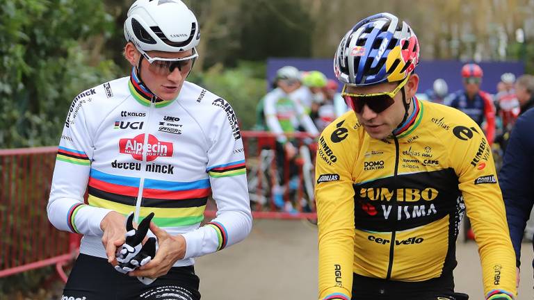 Mathieu van der Poel en Wout van Aert. (Foto: Dick Soepenberg, Orange Pictures)