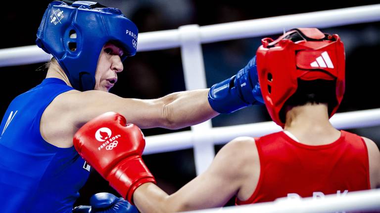 Chelsey Heijnen in actie in de achtste finale (Foto: ANP)