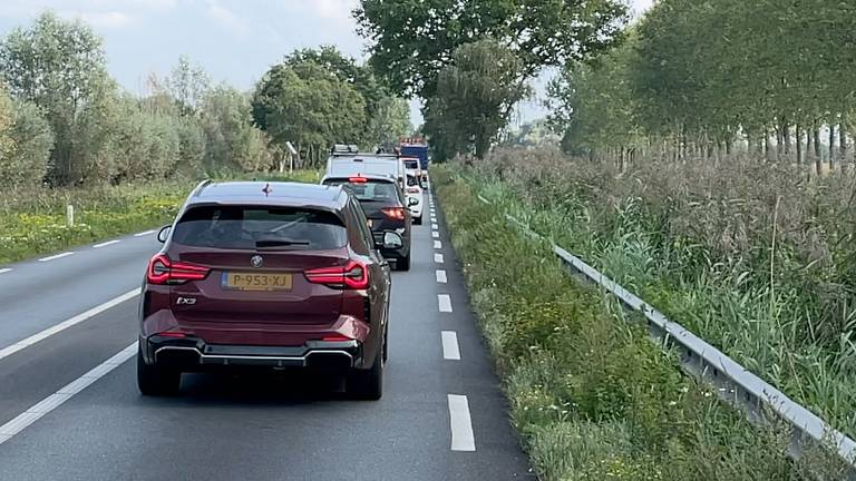 Er staan vaak lange files op de N279 tussen Veghel en Helmond (foto: Jos Verkuijlen).