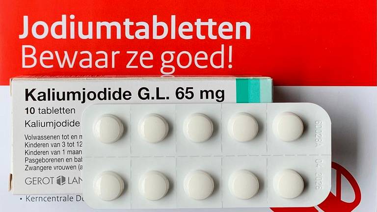 De jodiumtabletten die in 2017 werden verstrekt. 