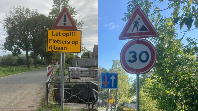 De gemeente heeft alsnog waarschuwingsborden geplaatst (Foto: Mylène Zwarenstein)
