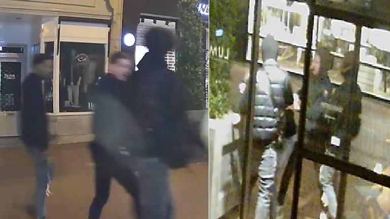 De verdachten verdwenen na de mishandeling richting de Emmasingel (foto: politie).