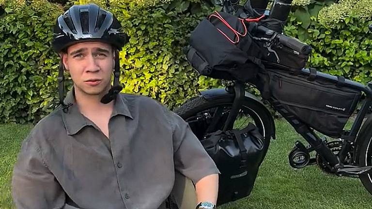 David in Den Bosch, net voordat zijn reis begint (Foto: Instagram).