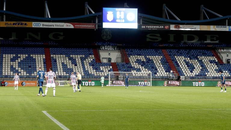 Willem II speelde tegen Sparta Rotterdam zonder de steun van de KingSide. (Foto: ANP, Jeroen Putmans)