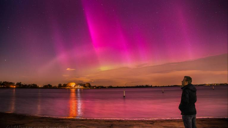 In november werd het noorderlicht al vastgelegd bij Cuijk (Foto: Wouter van Bernebeek)