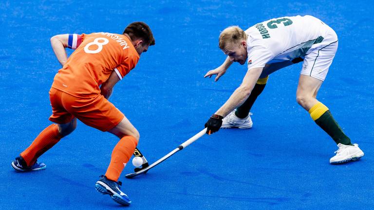 De hockeymannen wonnen met 5-3 van Zuid-Afrika (foto: ANP).