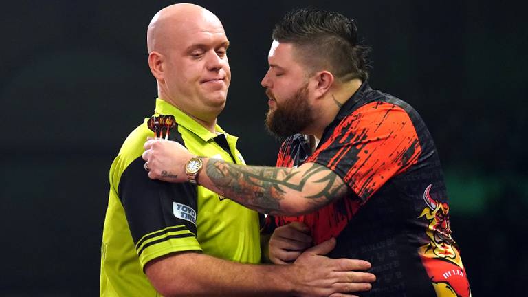 Van Gerwen verloor de finale van Engelsman Michael Smith (foto: ANP). 