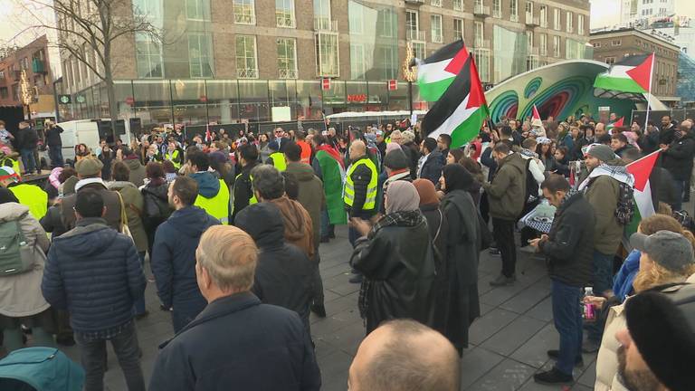 De demonstratie in Eindhoven.