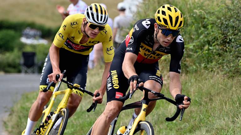 Mathieu van der Poel en Wout van Aart (foto: ANP).