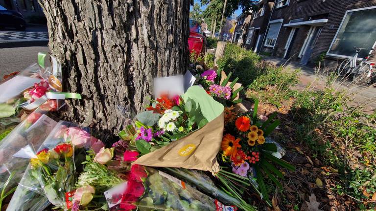 Bloemen op de plek van het ongeval (foto: Noël van Hooft).