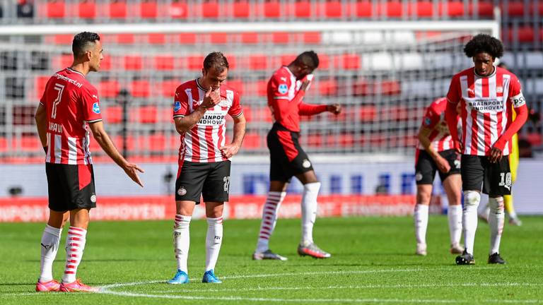 PSV baalt na tegengoal (foto: ANP). 