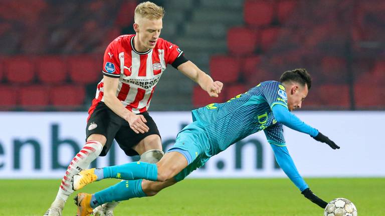 Timo Baumgartl keerde tegen Sparta terug in de basis van PSV (foto: Orange Pictures).