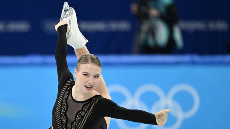Lindsay tijdens de Olympische Winterspelen. (Foto: ANP)
