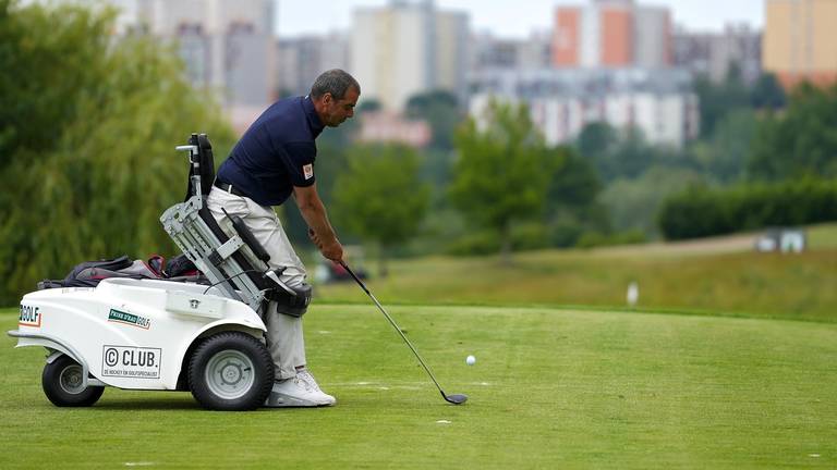 Richard Kluwen bij een buitenlandse wedstrijd.