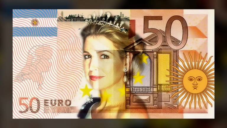 Het 50 eurobiljet met Máxima. 