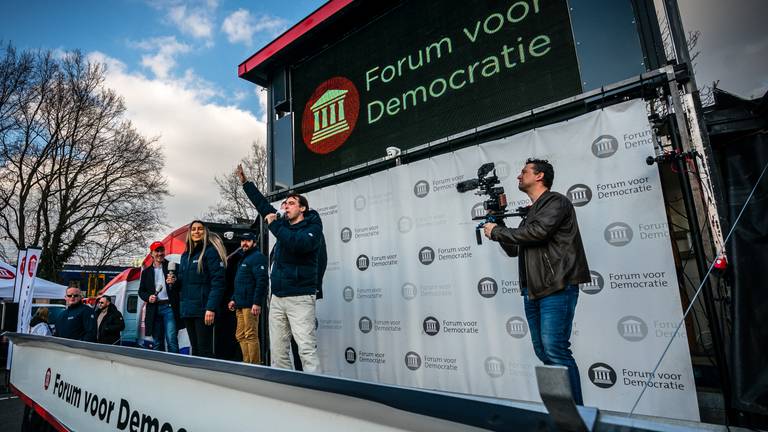 Forum voor Democratie in maart 2021 in Eindhoven (Foto: ANP).