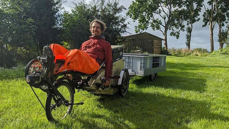 Martijn fietste al een rondje door Nederland met zijn creatie. (Foto: Martijn van den Heuvel)